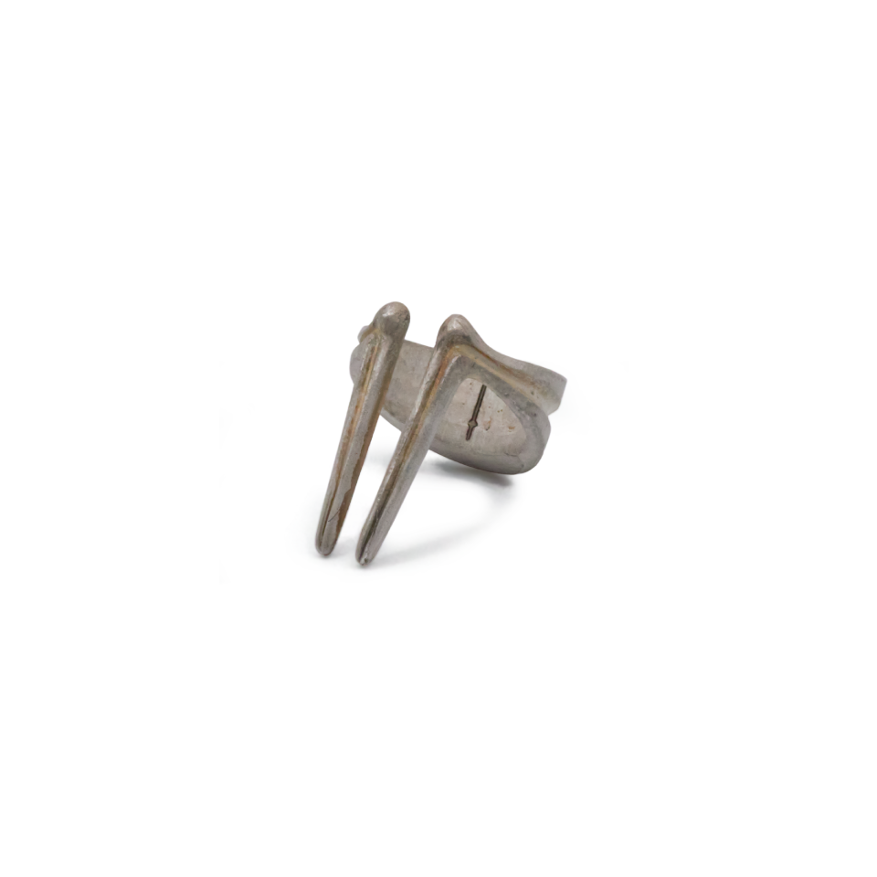 Metamorphosis Signet Ring Recycled Silver Avant Garde Contemporary Jewelry Raw Jewellery Blackened Antiqued Barzakh brz-r-0001 (2)