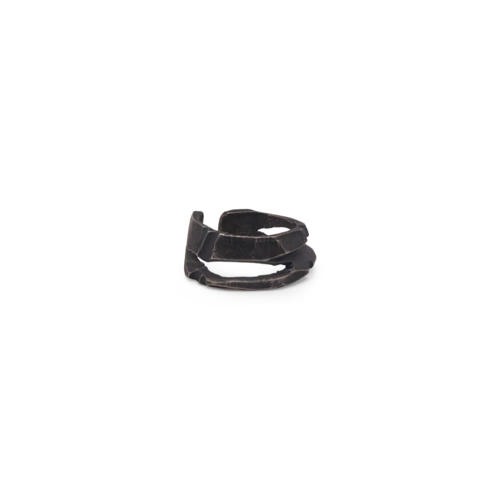 Sliver Earcuff Recycled Silver Avant Garde Contemporary Jewelry Raw Jewellery Blackened Antiqued Barzakh brz-e-0002 (2)