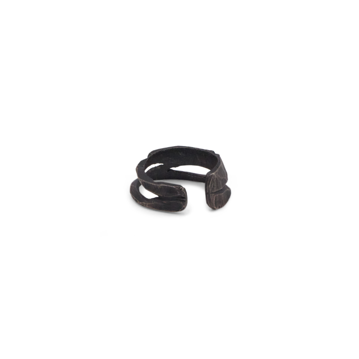 Sliver Earcuff Recycled Silver Avant Garde Contemporary Jewelry Raw Jewellery Blackened Antiqued Barzakh brz-e-0002 (3)