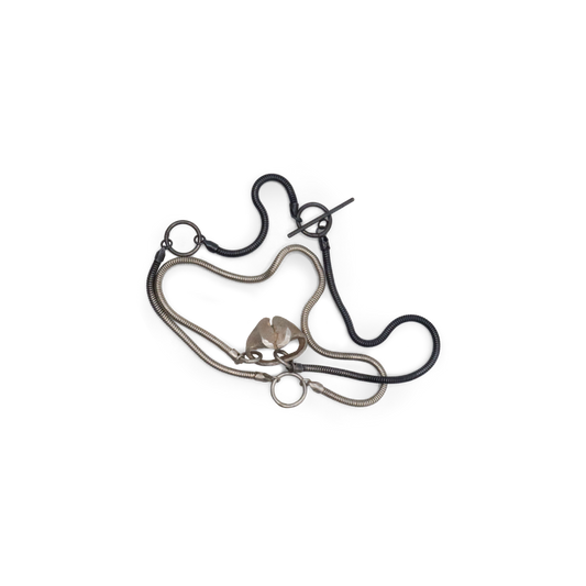 Sacrificial Emblem Necklace Recycled Silver Avant Garde Contemporary Jewelry Raw Jewellery Blackened Antiqued Barzakh brz-n-0001