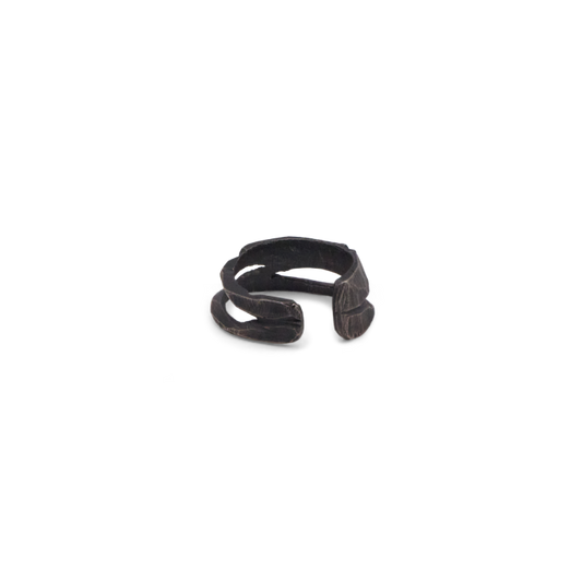 Sliver Earcuff Recycled Silver Avant Garde Contemporary Jewelry Raw Jewellery Blackened Antiqued Barzakh brz-e-0002 (3)