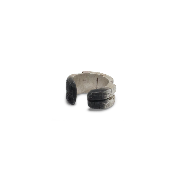 Sliver Ring Recycled Silver Avant Garde Contemporary Jewelry Raw Jewellery Blackened Antiqued Barzakh brz-r-0002