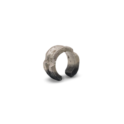 Sliver Ring Recycled Silver Avant Garde Contemporary Jewelry Raw Jewellery Blackened Antiqued Barzakh brz-r-0002 2